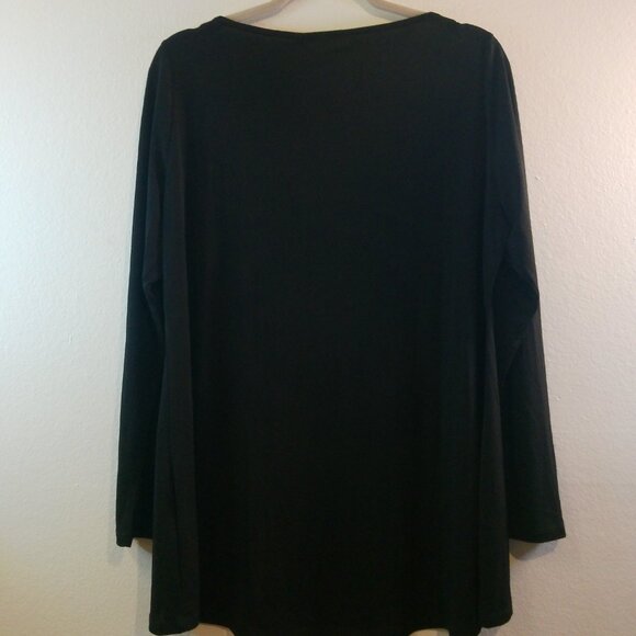 Belldini Womens Black Embellished Top Size XL - Picture 4 of 9